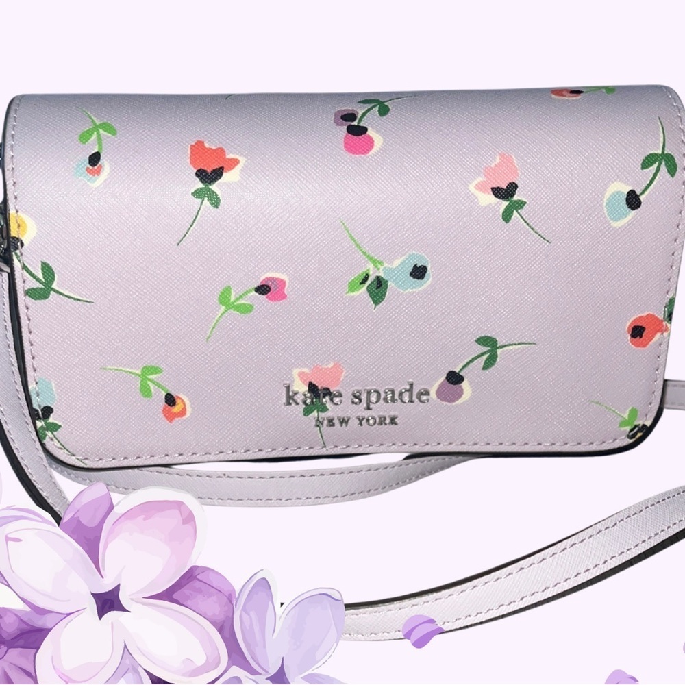 Kate Spade New York Cameron Floral Ditsy Convertible Crossbody Bag - Picture 1 of 11